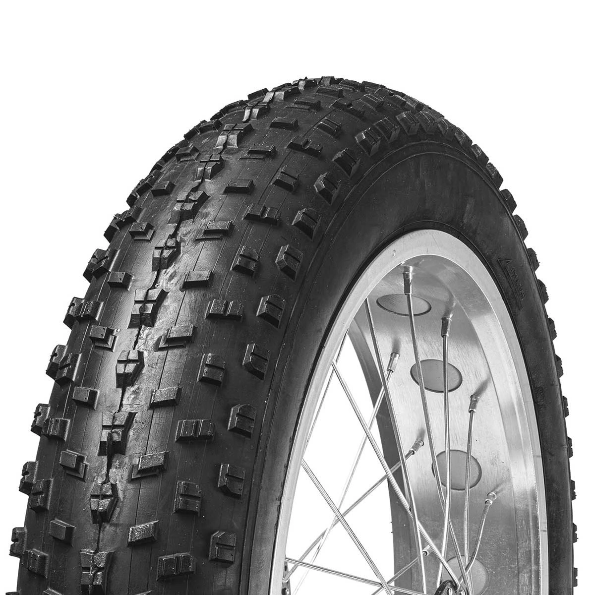 1. Anvelopa bicicleta sau vehicul 20 x 4.00 inch, FAT tyre, talon sarma, crampoane mici si medii, negru