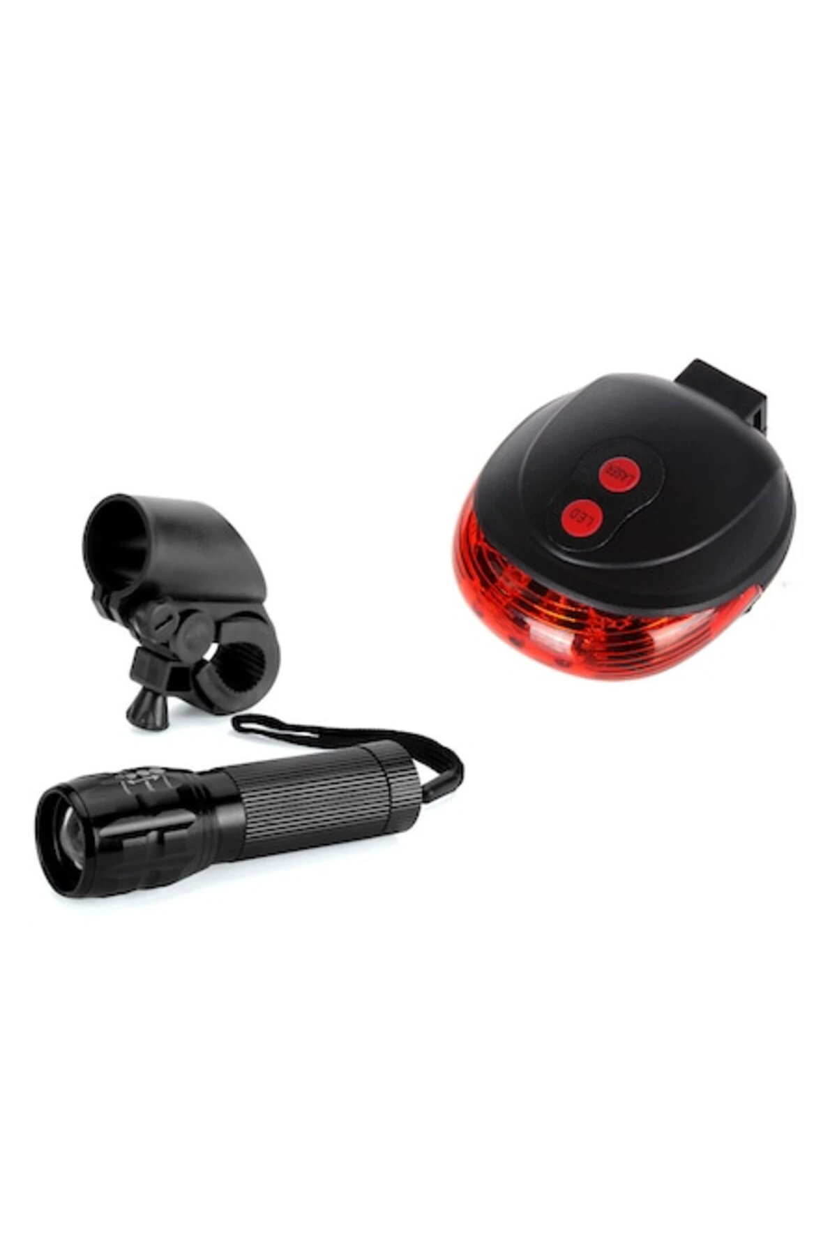 1. Far zoom & stop laser 5 led, set lumini, 3 moduri luminare, negru