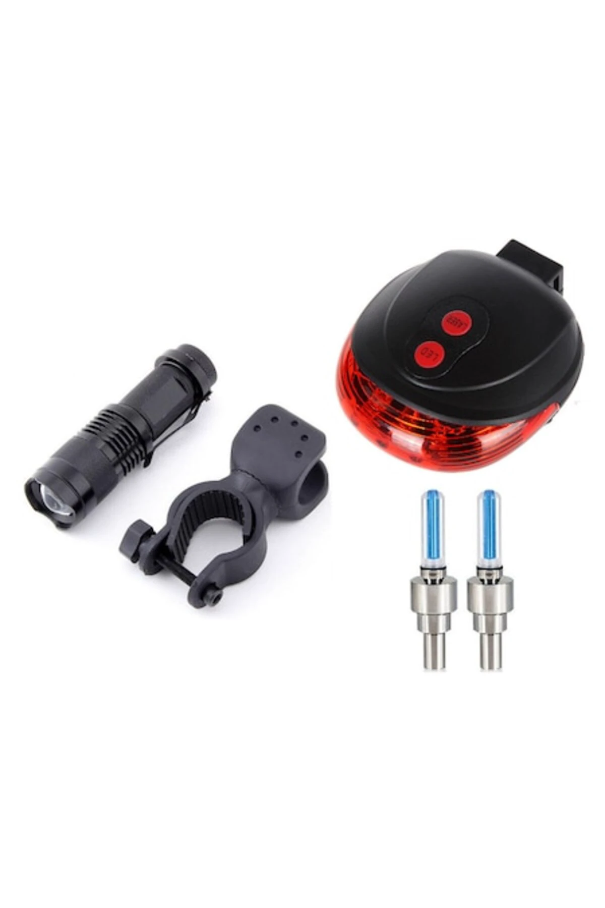 1. Far fata cu lupa zoom, stop laser 5 led, lumini valve, set kit complet, negru
