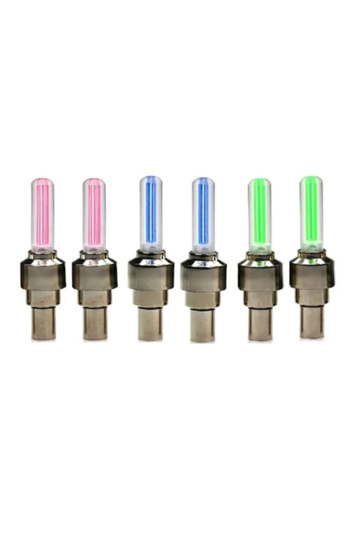 1. Set 6 bucati LED-uri valve roti bicicleta, pornire automata, senzor miscare, baterii incluse