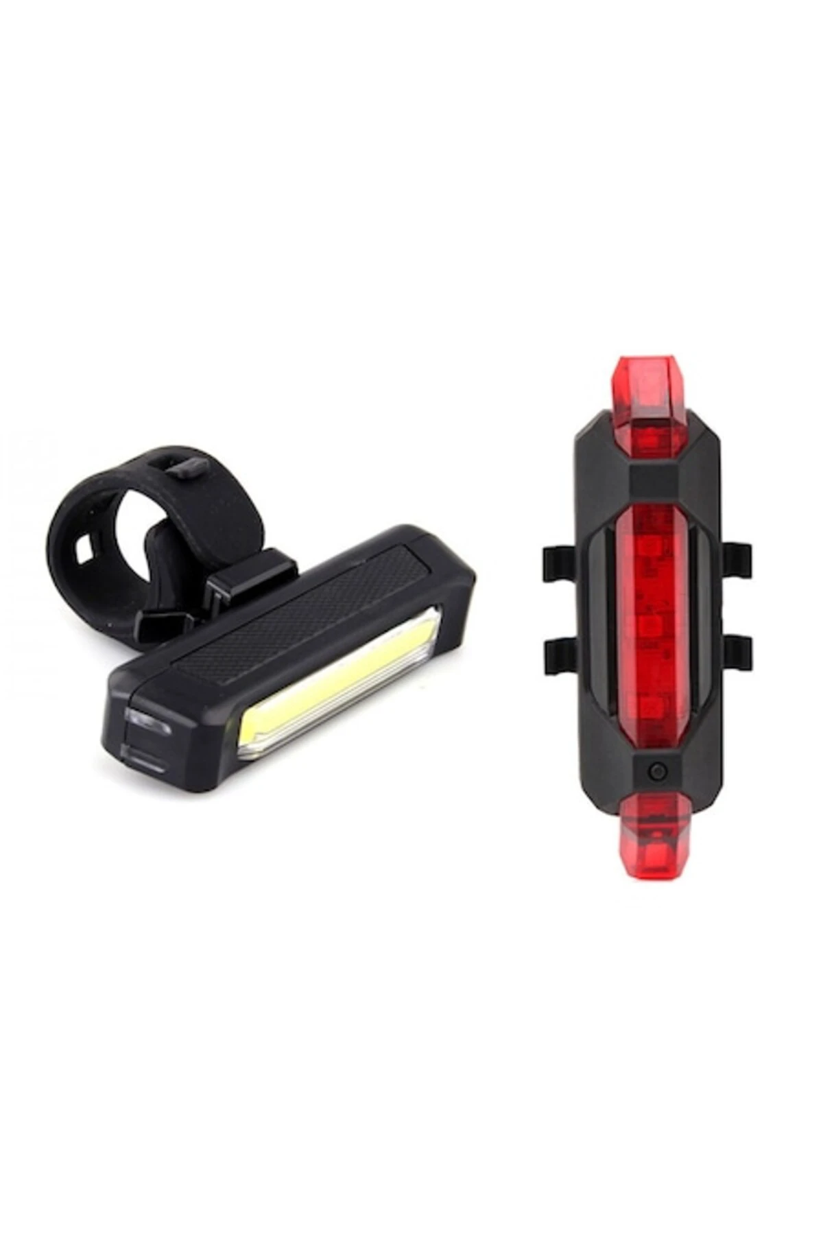 1. Far fata comet, stop spate 5 LED, reincarcabile USB, 4 moduri luminare, negre