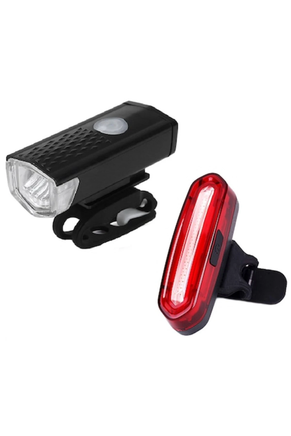 1. Far 1 led, stop line led, reincarcabile USB, kit set lumini bicicleta, negru
