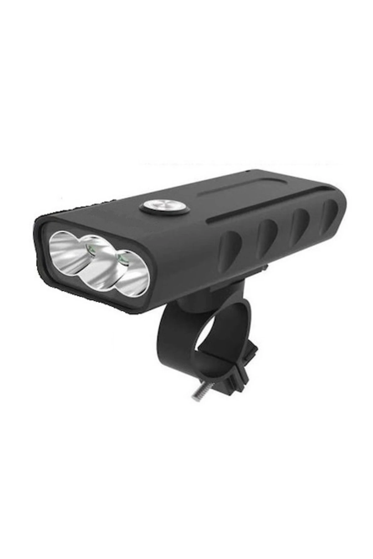 1. Far Carsons profesional cu 3 LED-uri, reincarcabil USB, aliaj aluminiu, 3 moduri luminare, negru