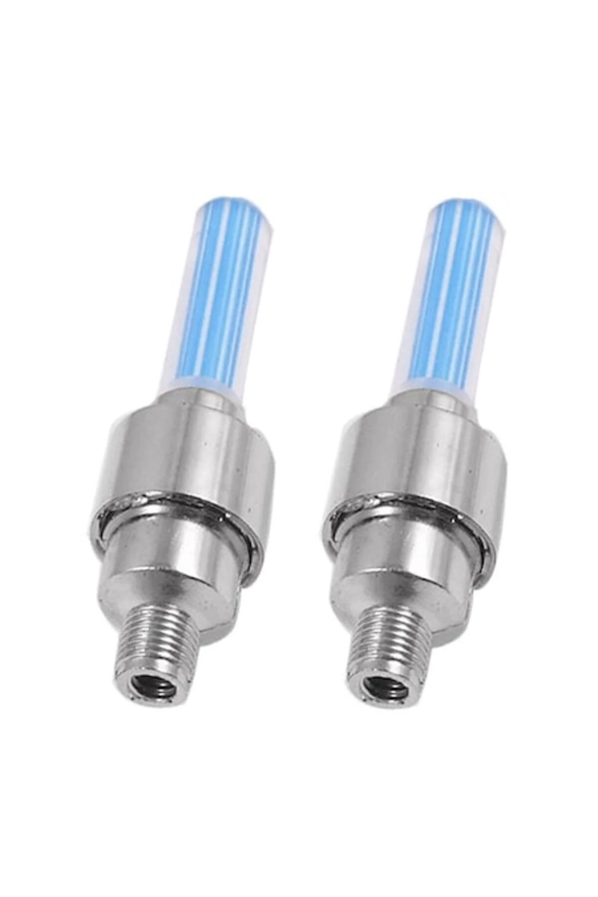 1. Set de lumini LED pentru bicicleta, masina, motocicleta, de culoare albastru, capac cromat