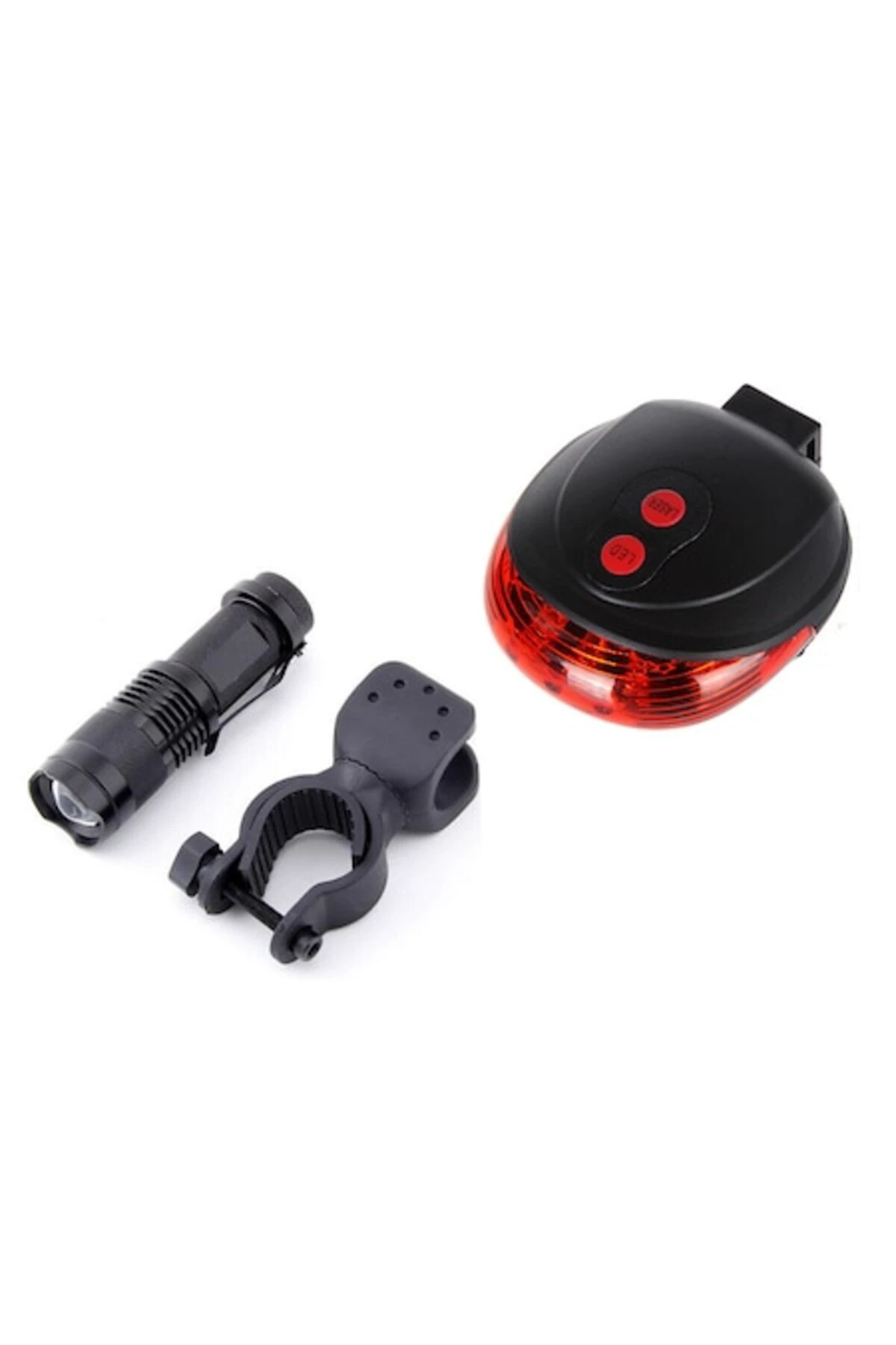 1. Far fata cu lupa zoom, stop laser 5 led, set 2 bucati, negru