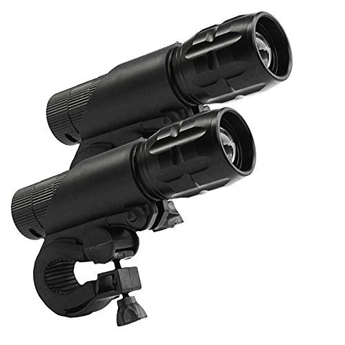 1. Set 2 buc far bicicleta 240 lumeni, 3 moduri luminare, zoom in/out, negru