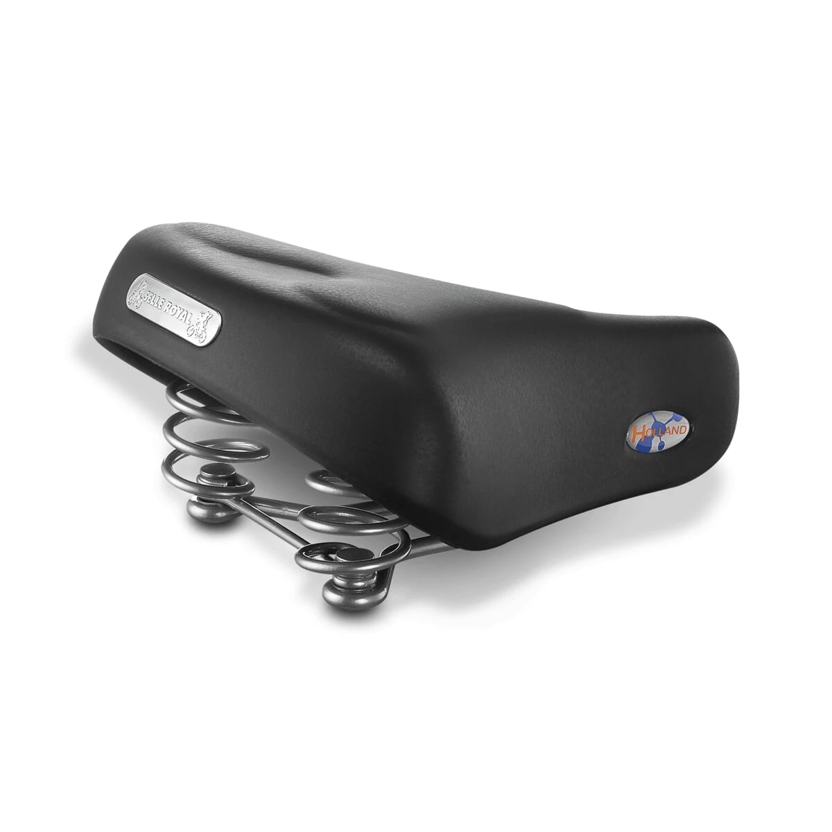 1. Sa bicicleta Selle Royal Holland Relaxed, neagra, 246x220mm, cu sistem de suspensie cu arc