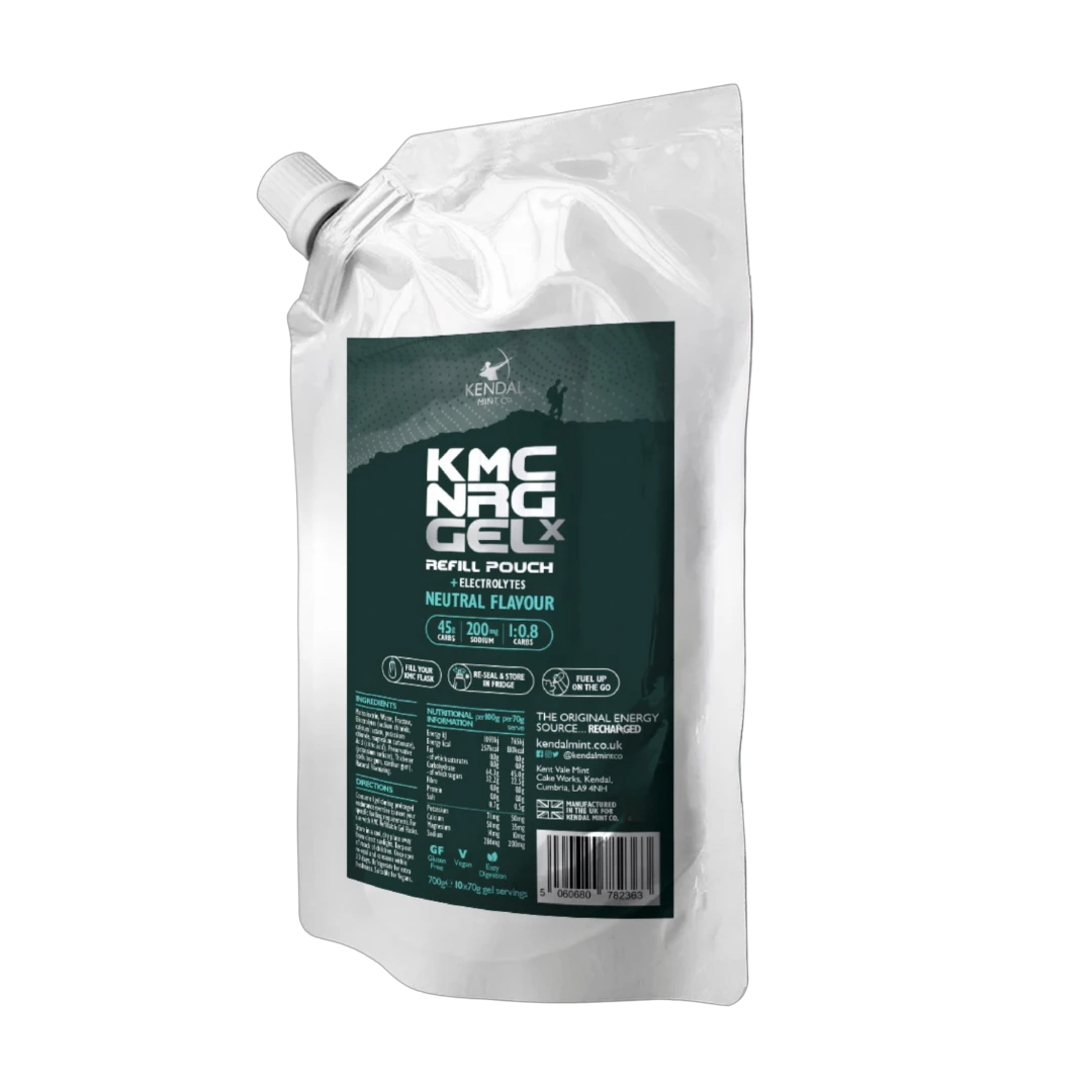 1. KMC Gel X NRG Gel | Unflavoured Energy Gel | Flavour Fatigue | 45G Carbs | 200mg Sodium | High Carb Energy Gel | Running, Marathons, Cycling | Kendal Mint Co