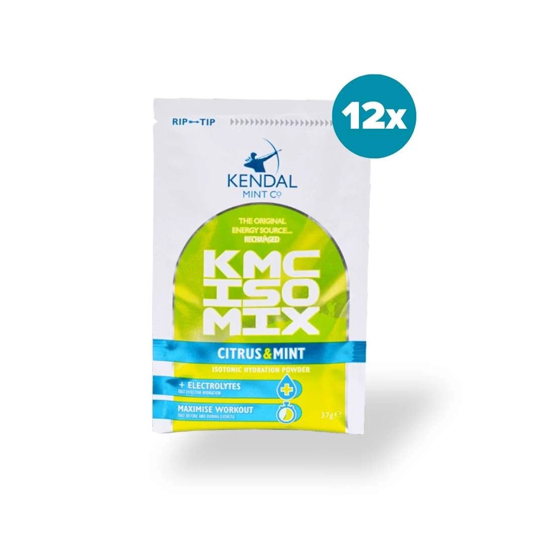 1. KMC ISO MIX Isotonic Hydration | +Electrolytes | Vegan & Gluten Free | 12 x 37g Gluten Free | Kendal Mint Co