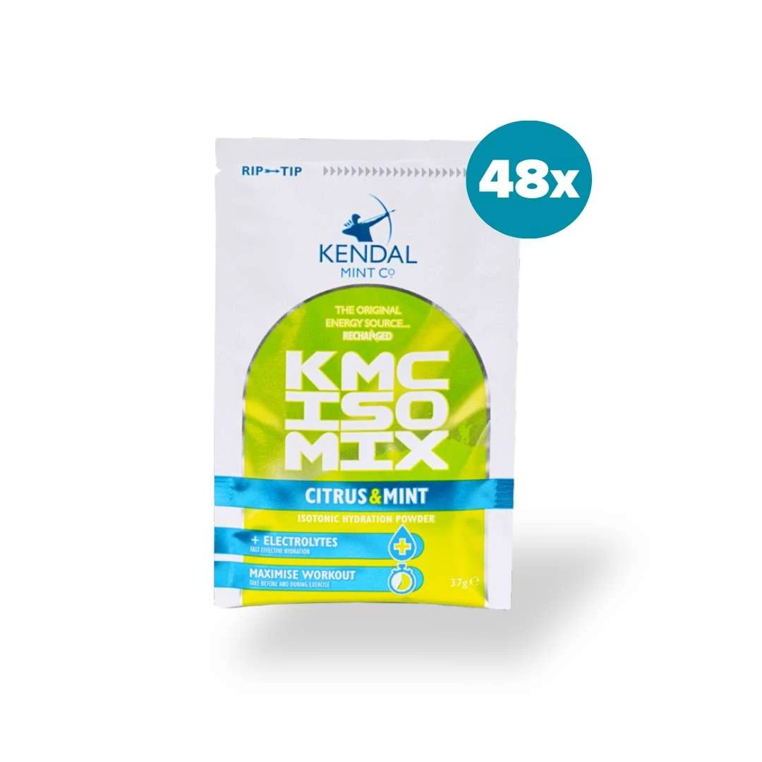 1. KMC ISO MIX Citrus & Mint Isotonic Hydration +Electrolytes Large Bundle (48 x 37g) Gluten Free | Kendal Mint Co