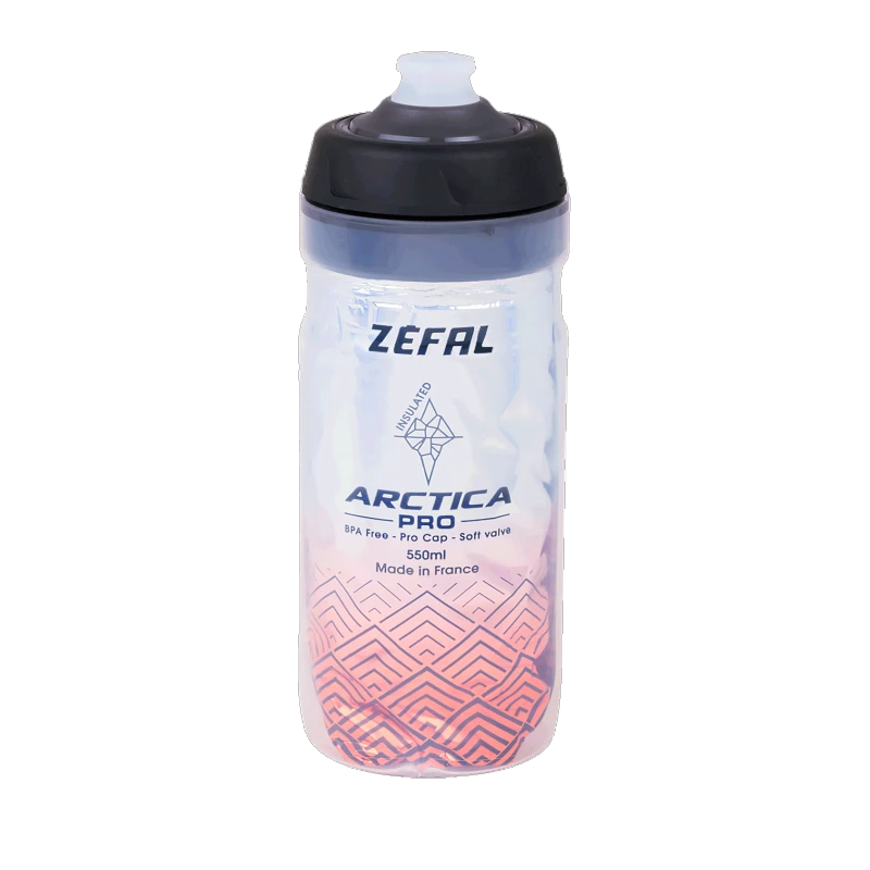 1. Bidon ZEFAL Arctica Pro 55 Pro-Cap 550ml - Silver/Red