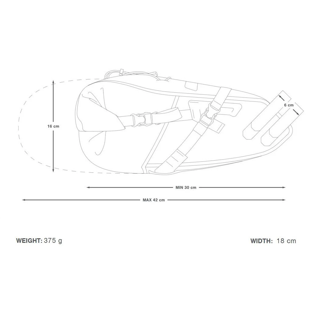 8. Apidura - geanta bicicleta cu prindere sub sa, Backcountry Saddle Pack 10 litri - gri negru galben