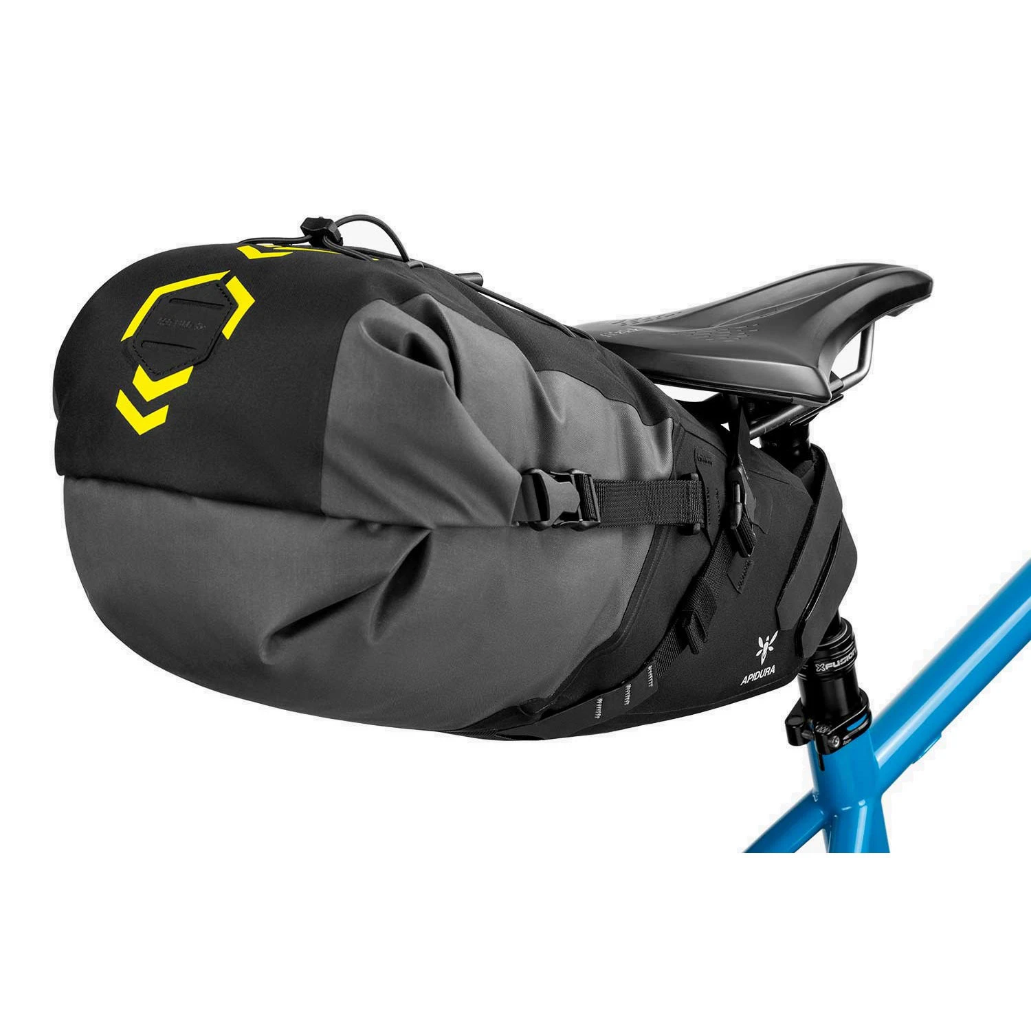5. Apidura - geanta bicicleta cu prindere sub sa, Backcountry Saddle Pack 10 litri - gri negru galben