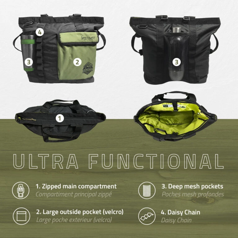 20. Instinct - geanta multifunctionala Ballistic Tote 35 litri - negru verde army