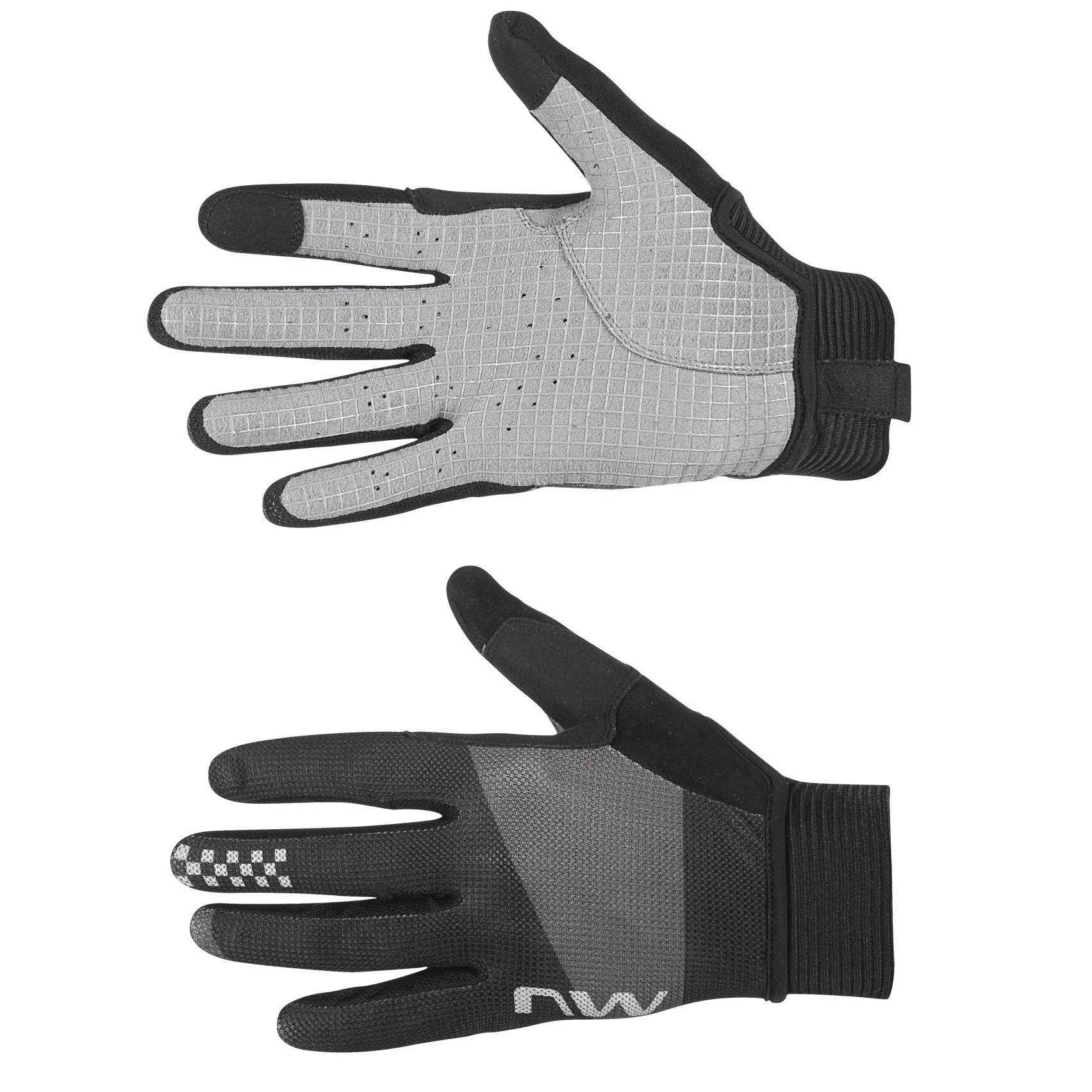 1. Northwave - manusi degete lungi - AIR LF Full Finger Glove - Grey | Black