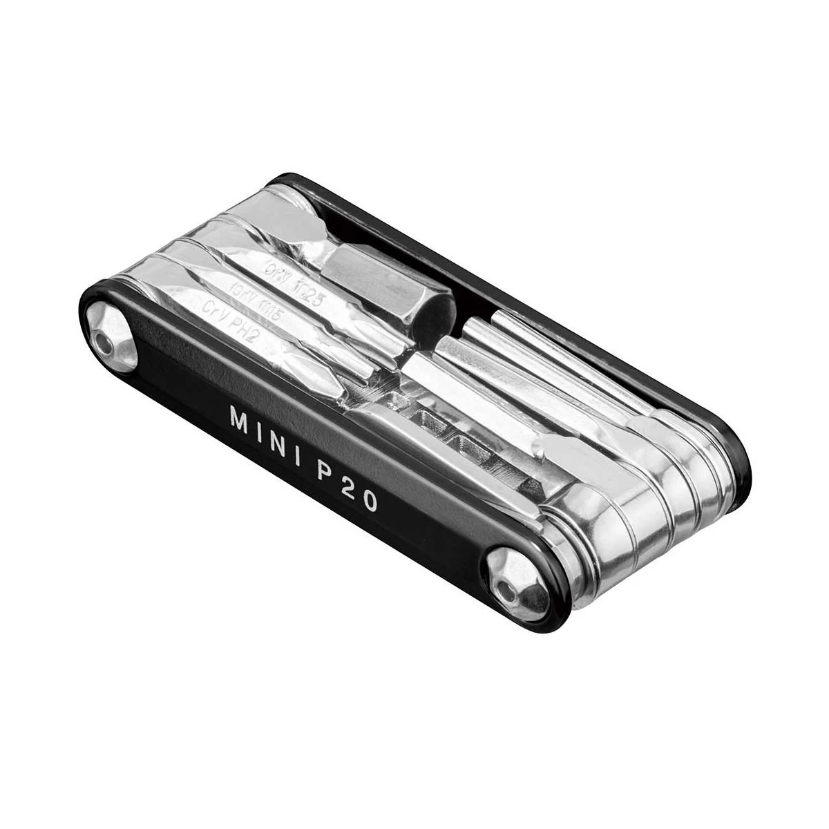2. Topeak - set chei bicicleta Mini P20 multitool - negru argintiu