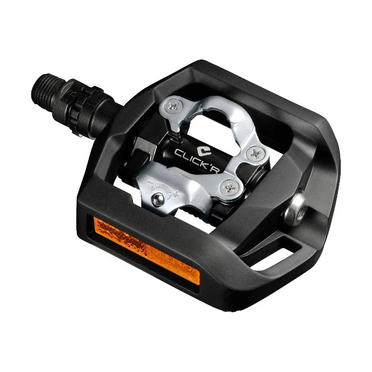 7. Shimano - pedale bicicleta MTB PD-T421, cu catadioptrii si placute SM-SH56 - negru