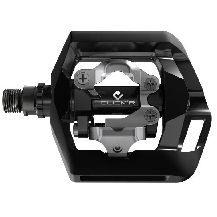 4. Shimano - pedale bicicleta MTB PD-T421, cu catadioptrii si placute SM-SH56 - negru