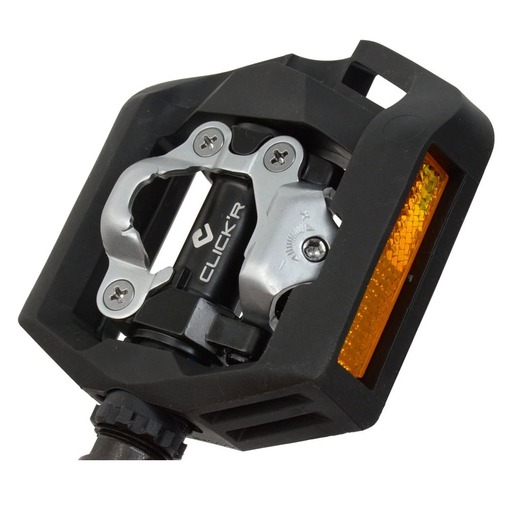 5. Shimano - pedale bicicleta MTB PD-T421, cu catadioptrii si placute SM-SH56 - negru