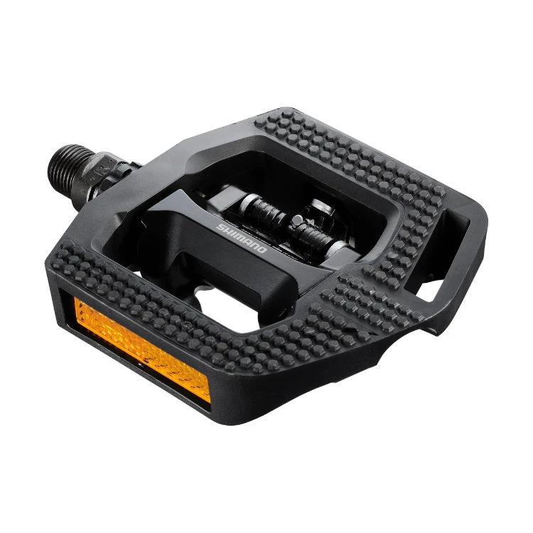 3. Shimano - pedale bicicleta MTB PD-T421, cu catadioptrii si placute SM-SH56 - negru