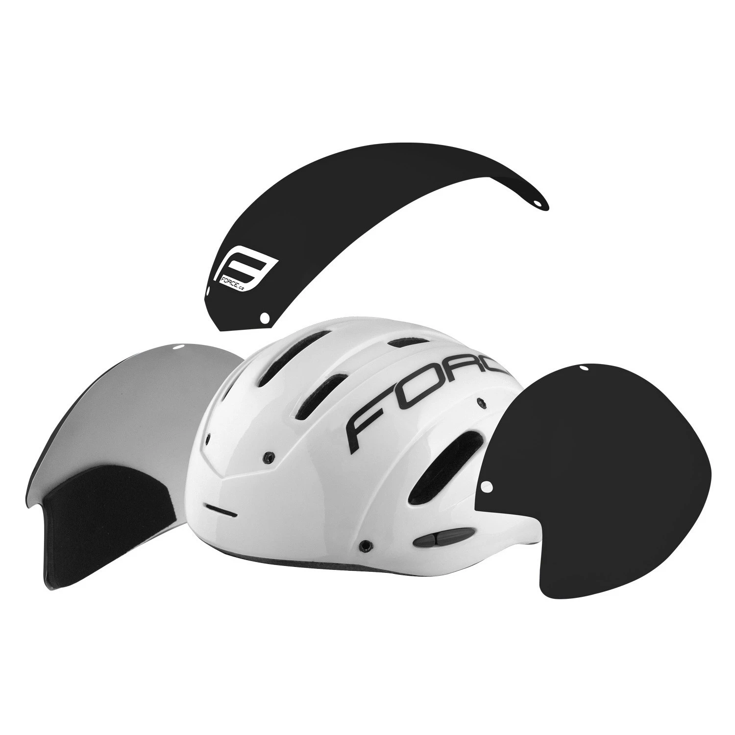 5. Casca Force Globe Air alb/negru L-XL (58-62 cm)