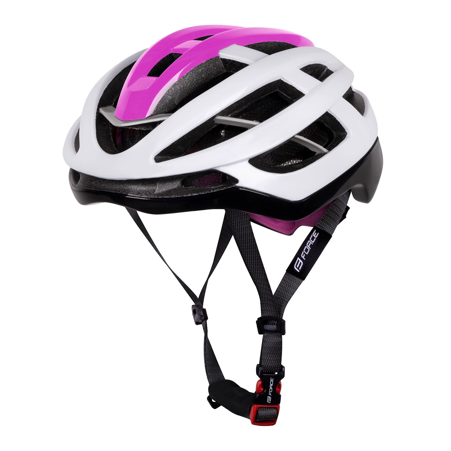 1. Casca Force Lynx Alb/Roz S-M (55-59 cm)