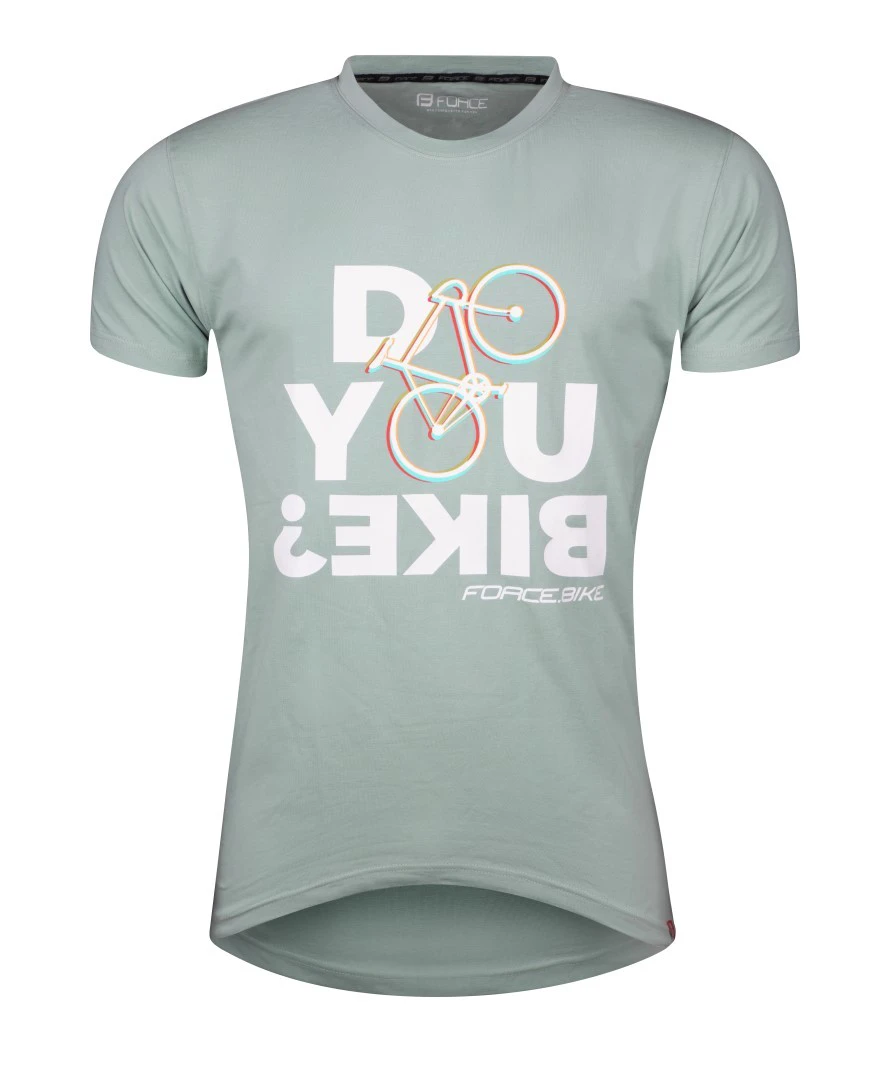 2. Tricou ciclism Force Bike, gri/verde, XS