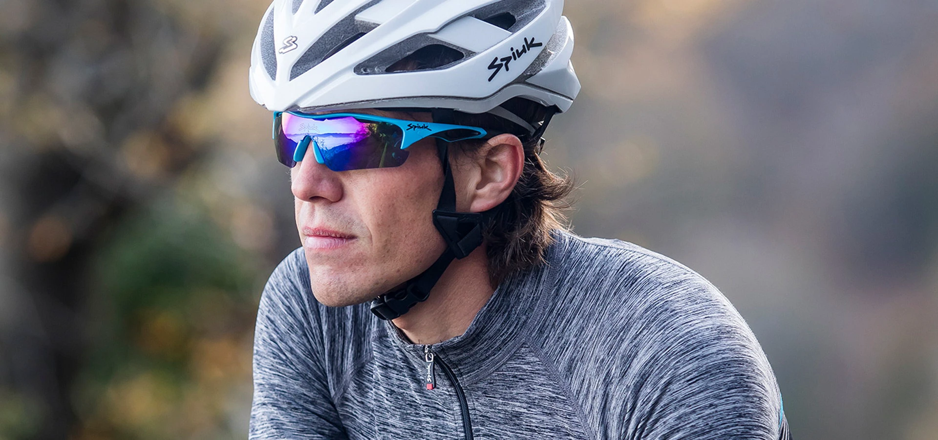3. Spiuk - ochelari soare sport Jifter, 3 lentile de schimb transparent, portocaliu si albastru oglinda - rama alba