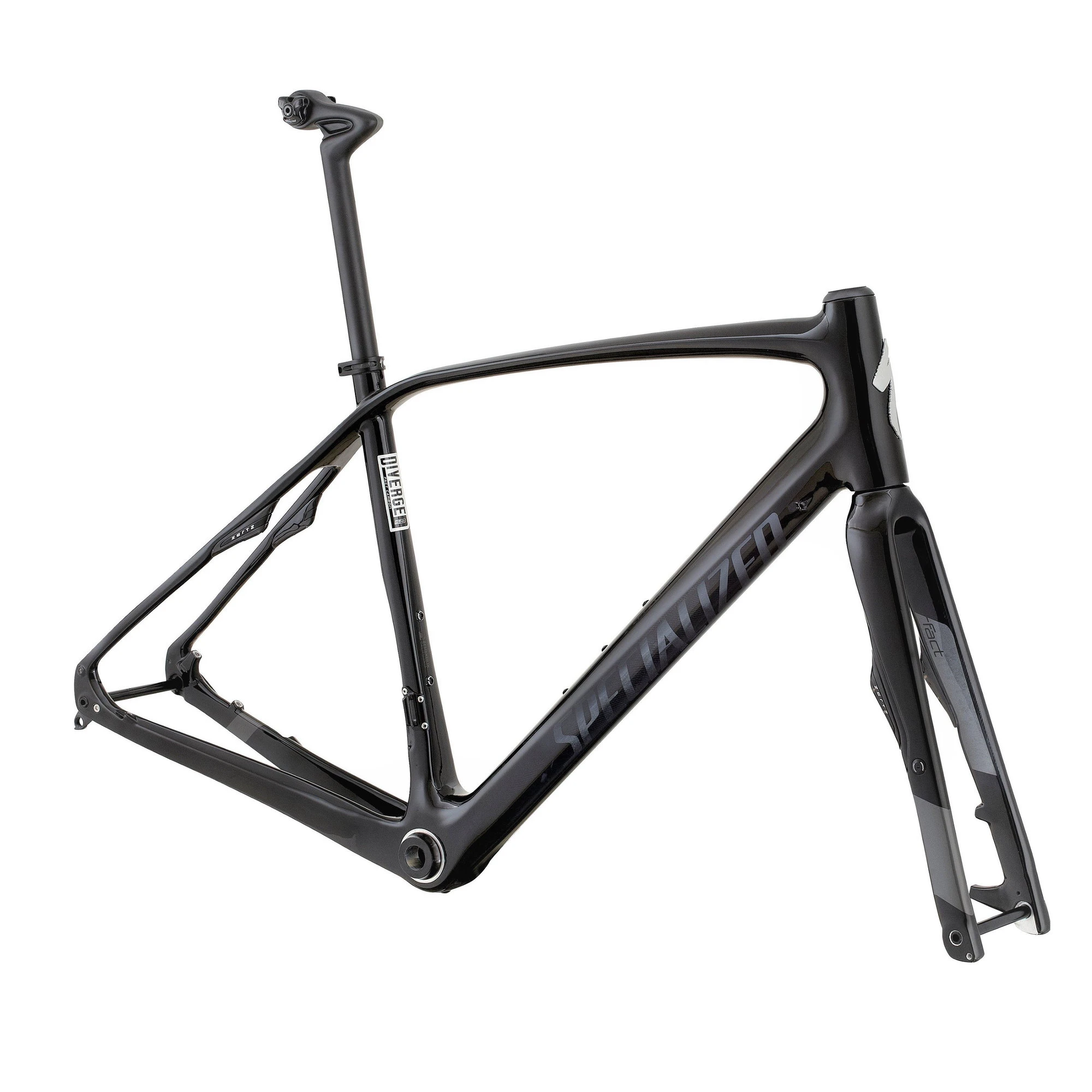2. Specialized - Cadru bicicleta Diverge Pro Carbon - WF negru alb (dimensiune 58)