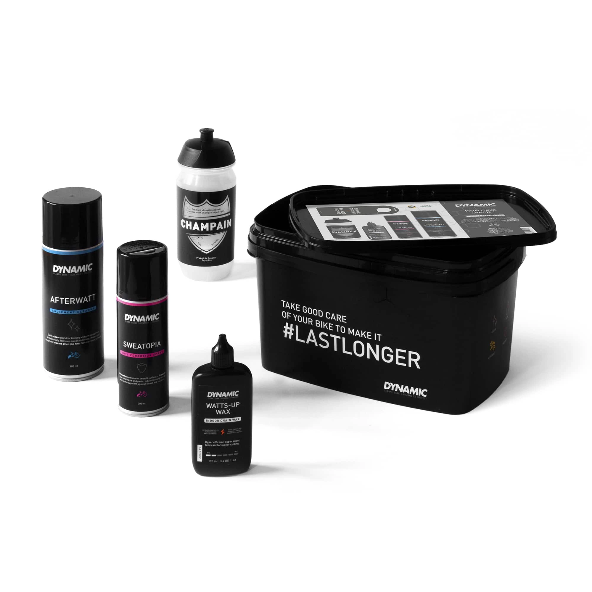 1. Dynamic Bike Care - Set complet intretinere bicicleta indoor Pain Cave Pack