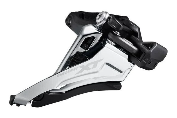 2. Schimbator fata Shimano Deore XT, FD-M8100-M, pentru 2 X 12 Viteze, tragere sus, colier 34.9mm, max 36-38T, CL: 48.8 51.8mm