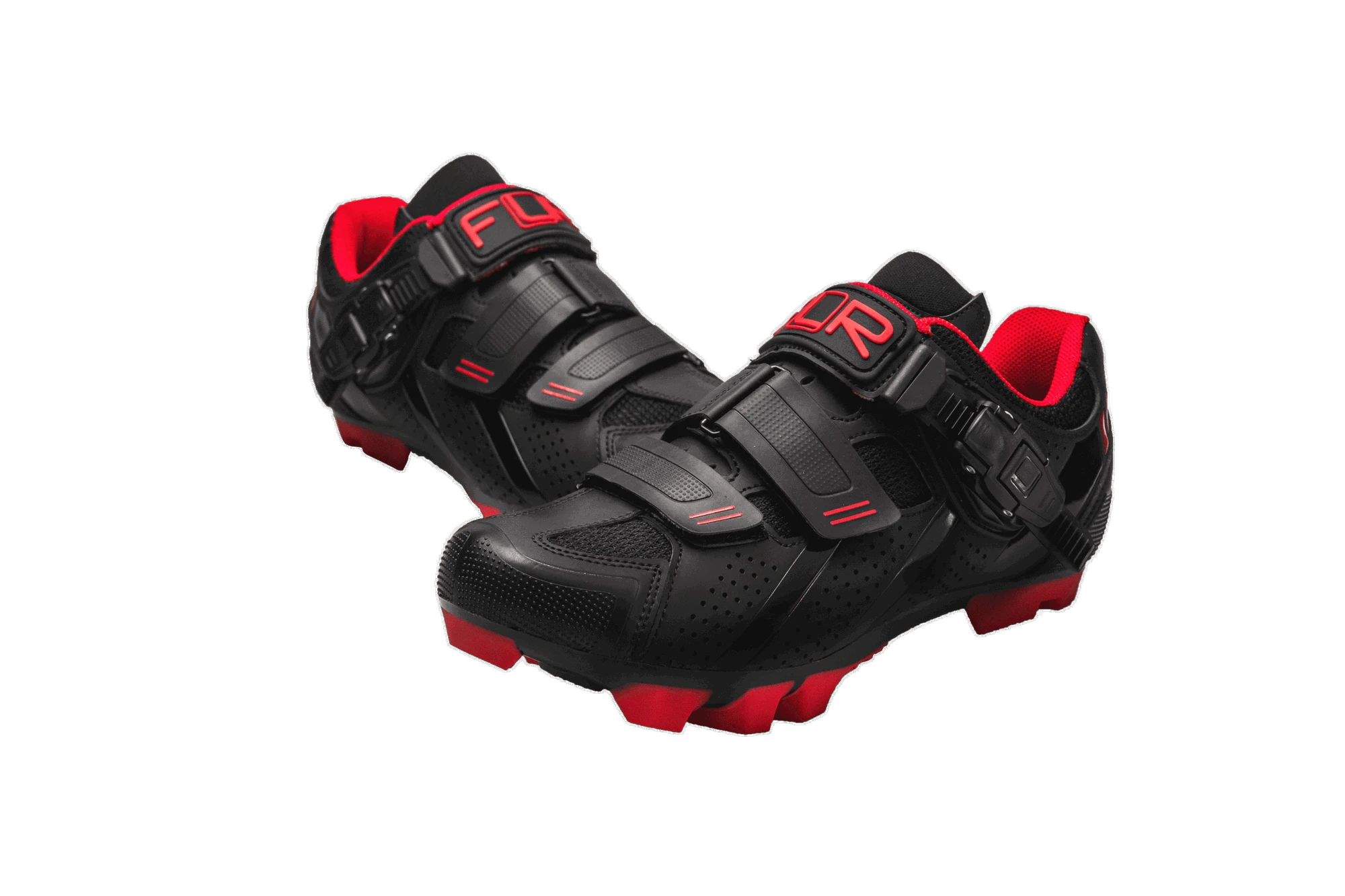 4. Pantofi ciclism FLR F-65 III Elite Mtb - Negru/Rosu