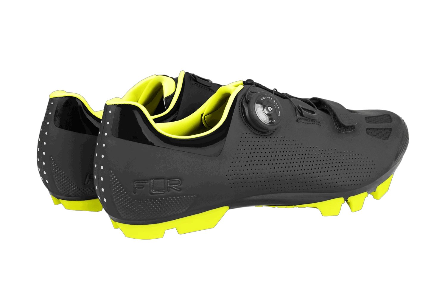 2. Pantofi ciclism FLR F-70 Elite Mtb - Negru/Galben neon
