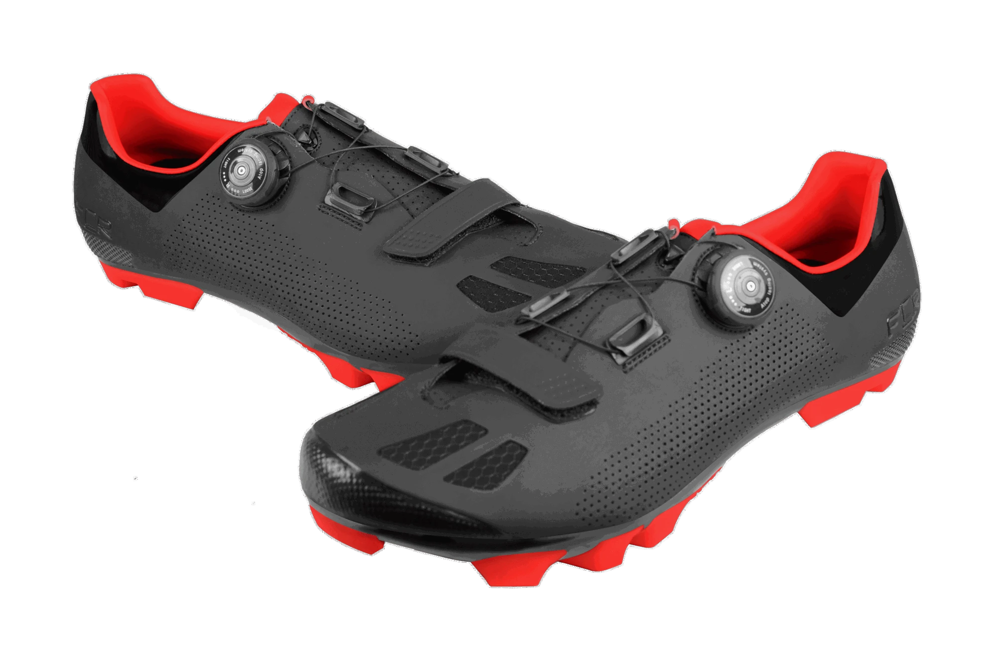 9. Pantofi ciclism FLR F-70 Elite Mtb - Negru/Rosu