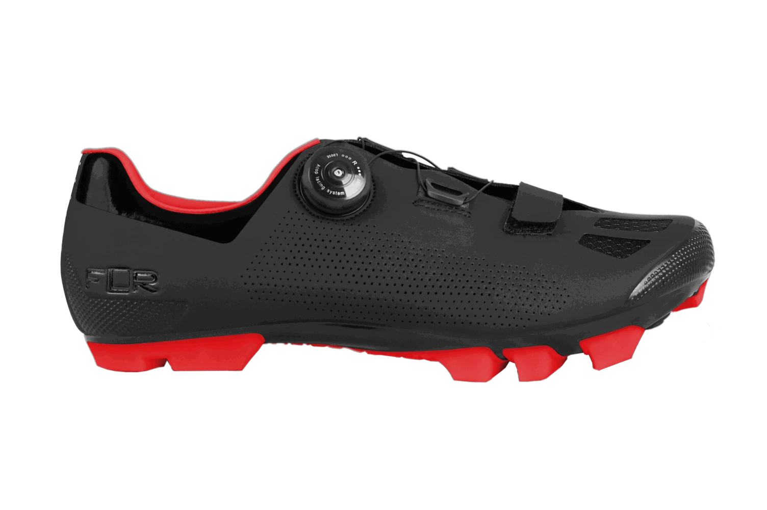 4. Pantofi ciclism FLR F-70 Elite Mtb - Negru/Rosu