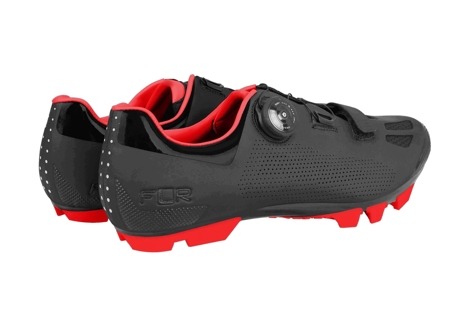 9. Pantofi ciclism FLR F-70 Elite Mtb - Negru/Rosu