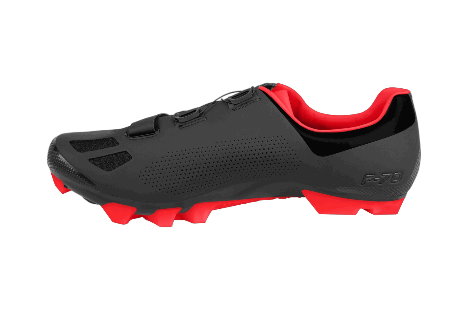 6. Pantofi ciclism FLR F-70 Elite Mtb - Negru/Rosu