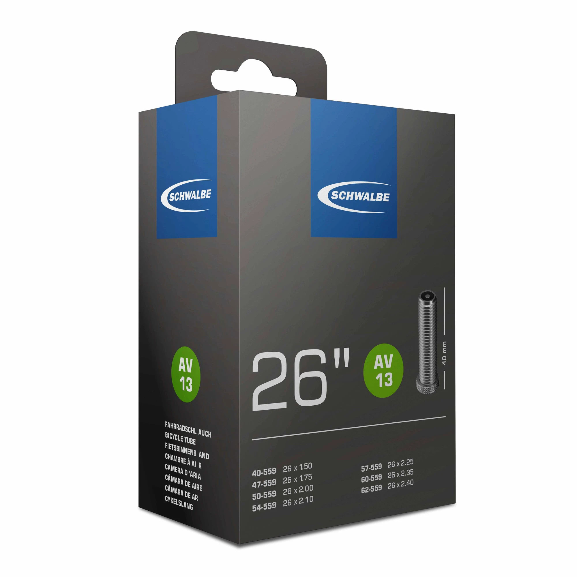1. Camera SCHWALBE AV13F FREERIDE 26'' (54/75-559) EK 40mm