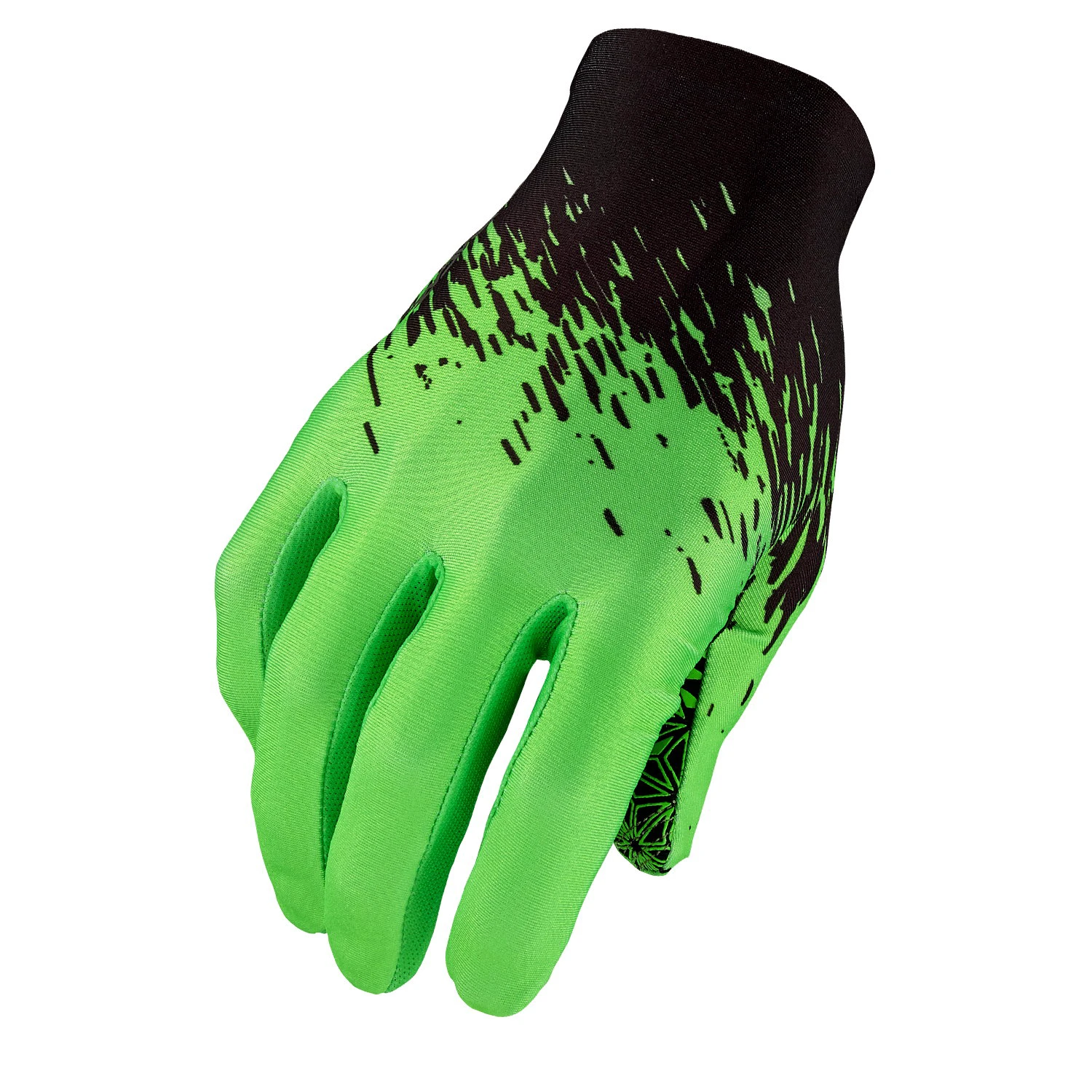 1. Manusi cu degete SUPACAZ SupaG - negru / verde neon