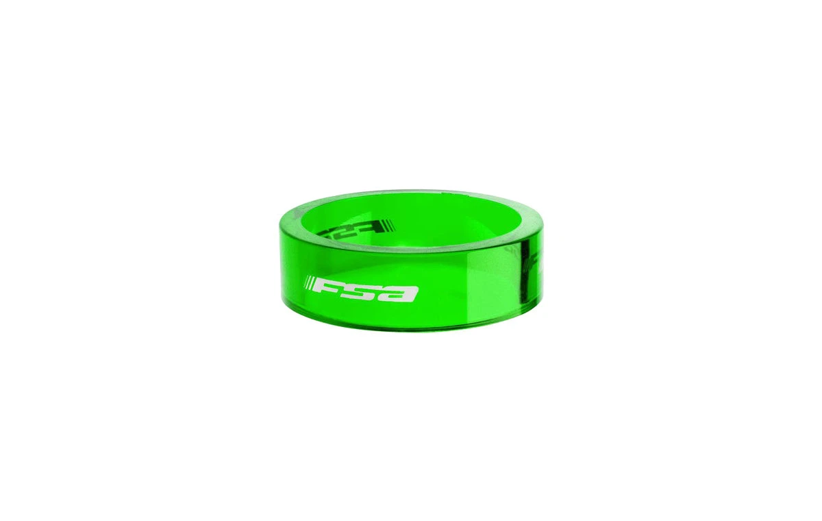 2. Distantiere furca FSA Polycarbonat 1 1/8" 10mm 10buc Verde