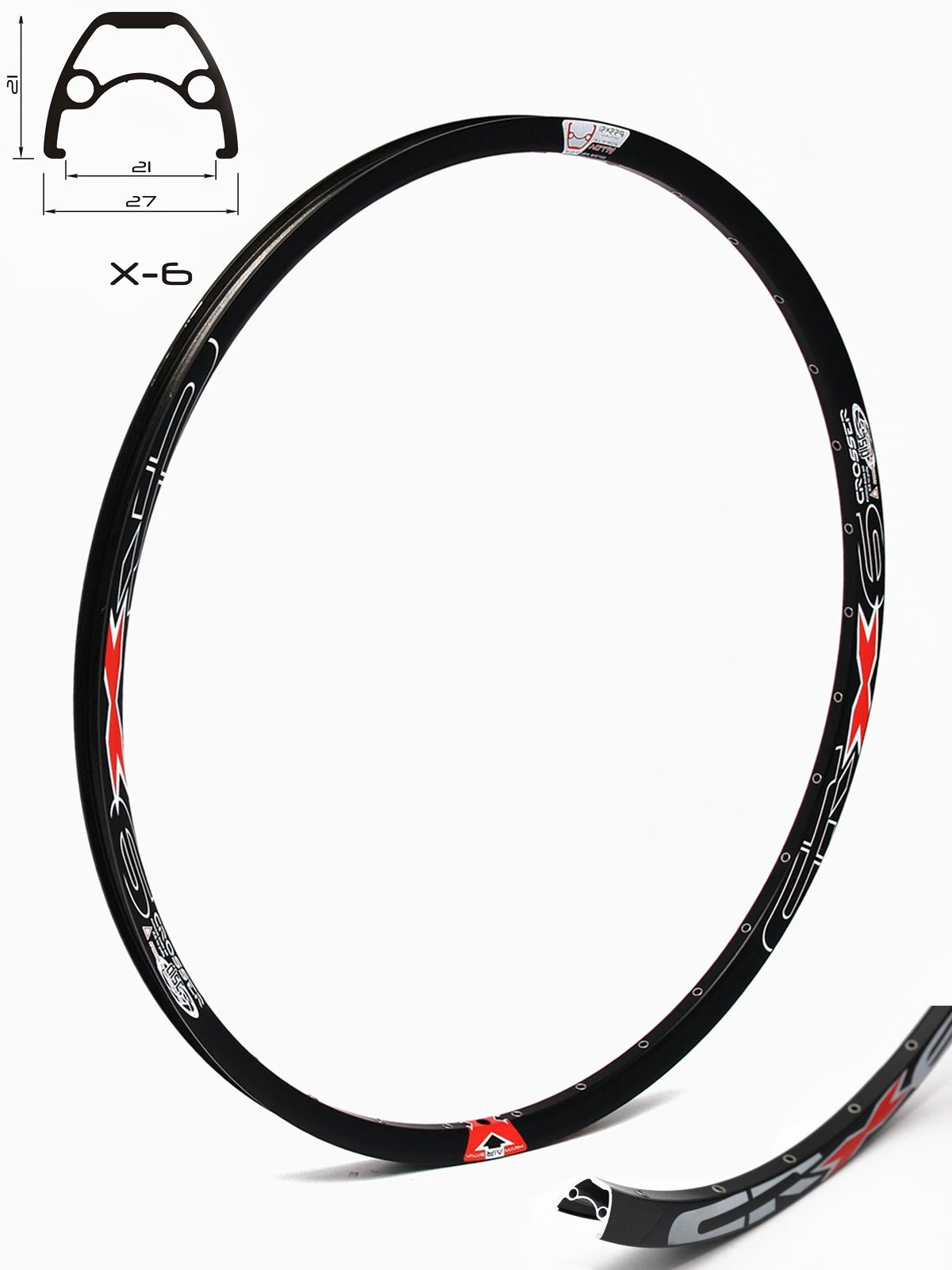 1. Janta CROSSER X6 28" 36H Negru - capsata