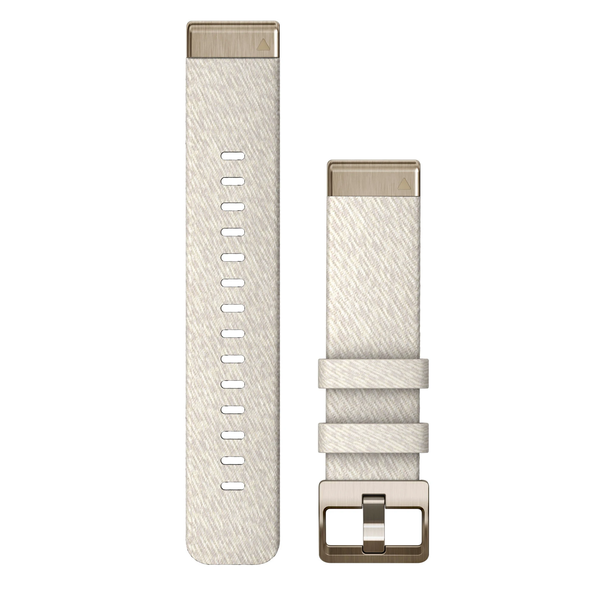 1. Garmin curea nailon - QuickFit 20 - Nailon Cream Heathered cu componente Cream Gold