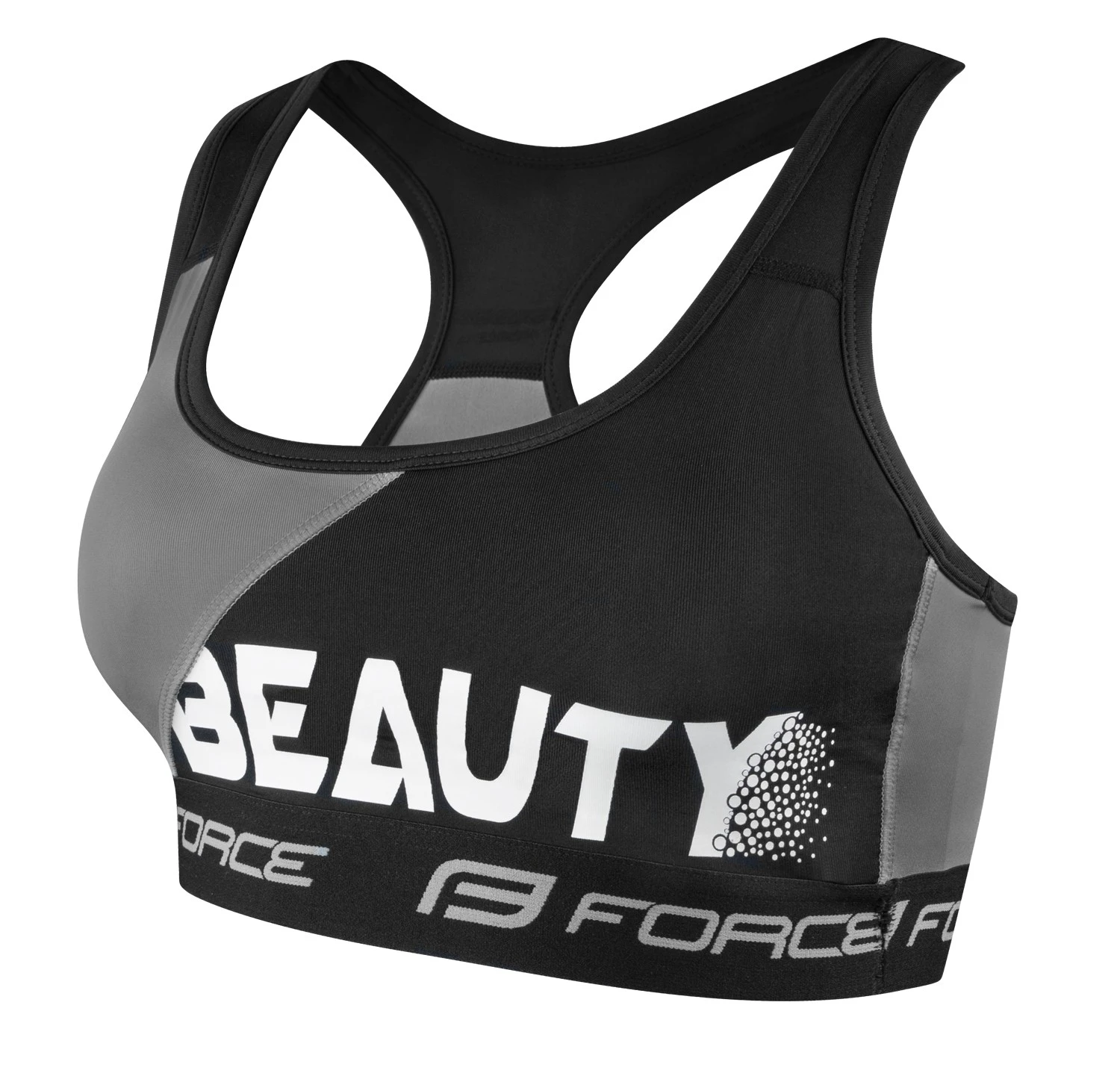 2. Bustiera sport Force Beauty negru/gri