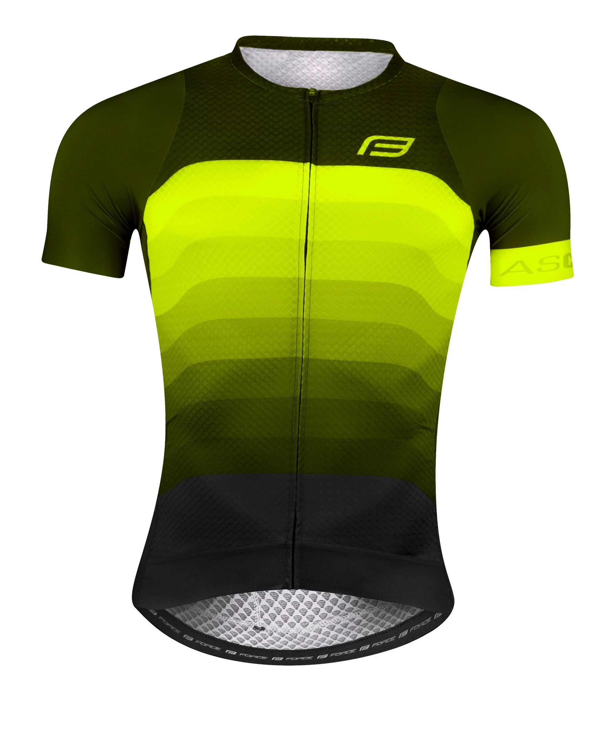 2. Tricou Force F Ascent Verde - Galben Fluo
