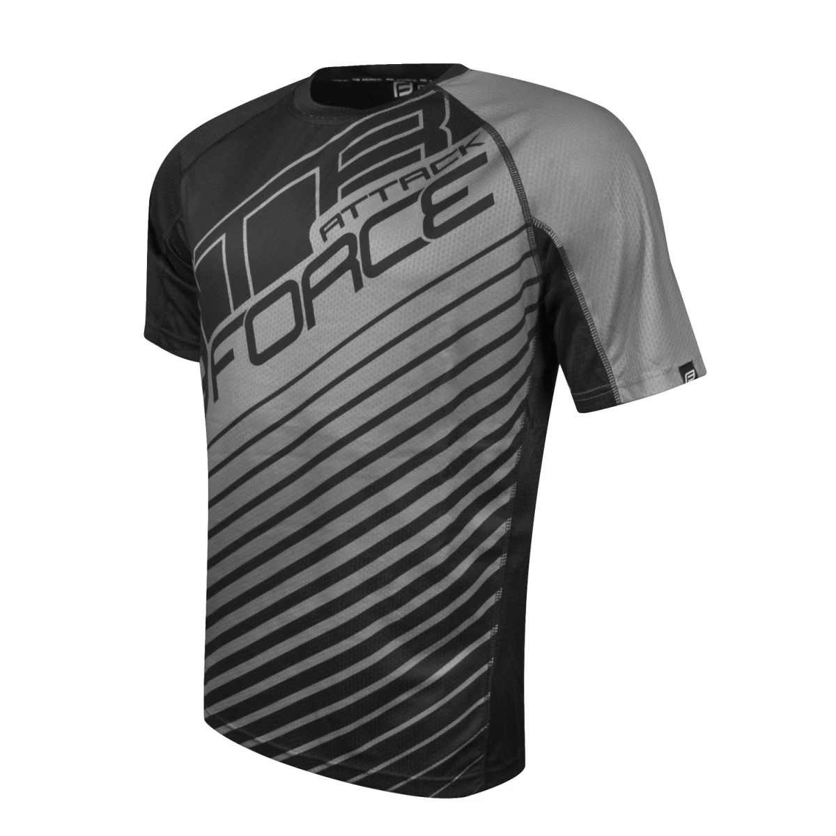 1. Tricou Force MTB Attack negru/gri XS