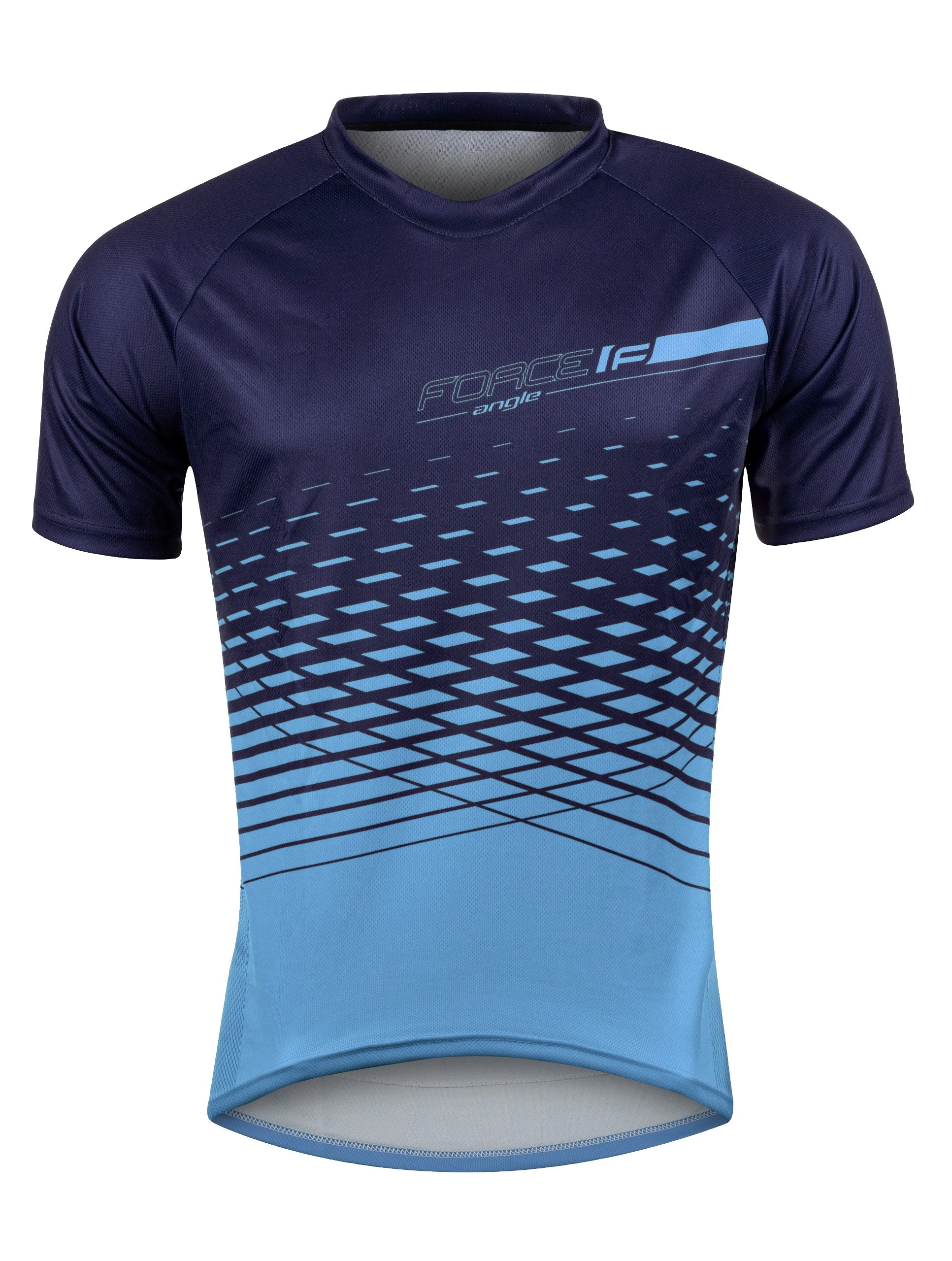 1. Tricou maneca scurta Force MTB Angle, albastru, XS