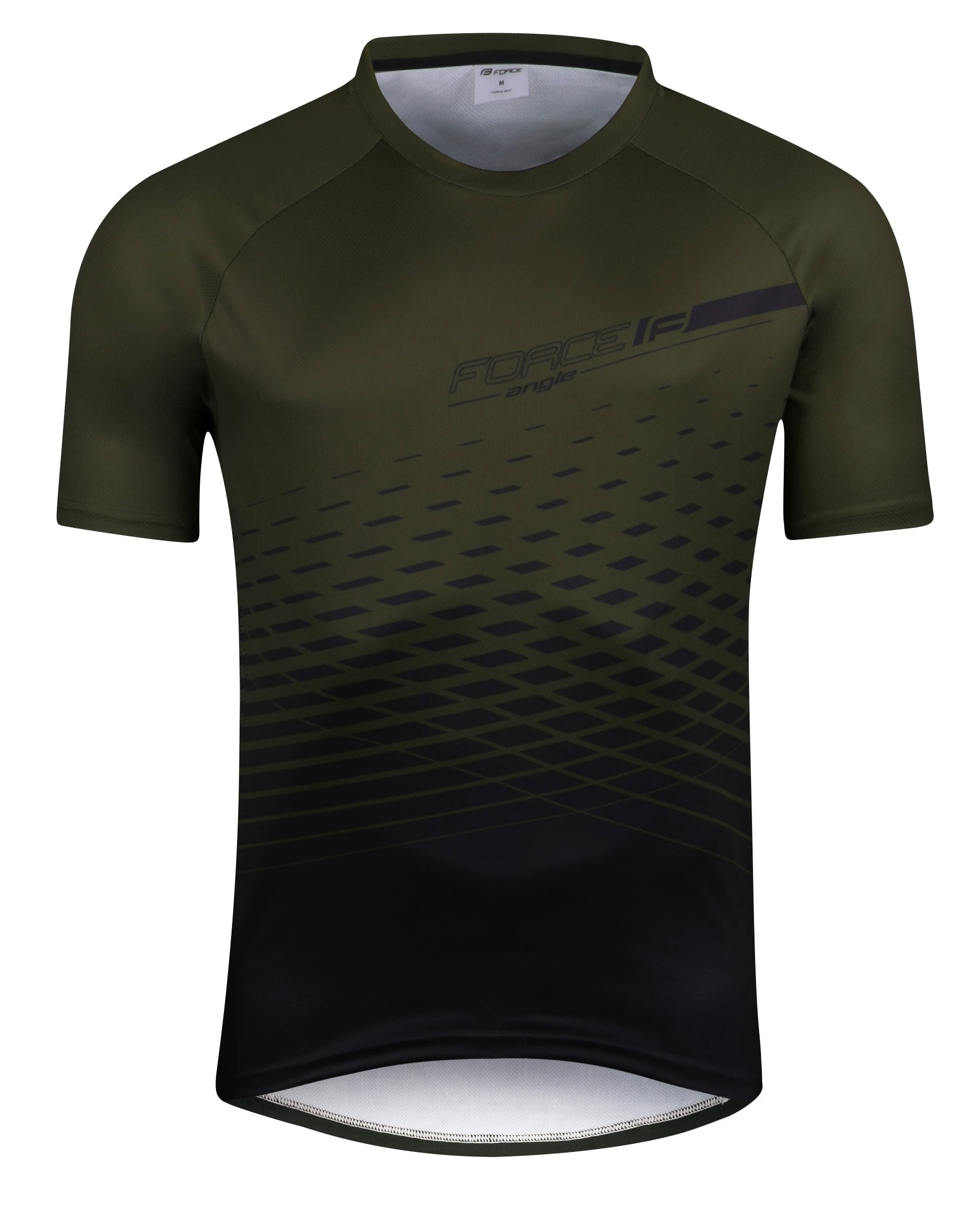 1. Tricou maneca scurta Force MTB Angle, army, 3XL