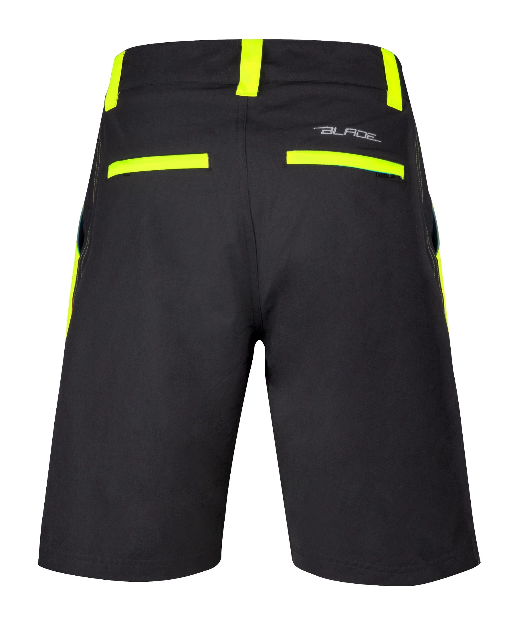 3. Pantaloni Force Blade MTB cu sub-pantaloni cu bazon Negru/Fluo