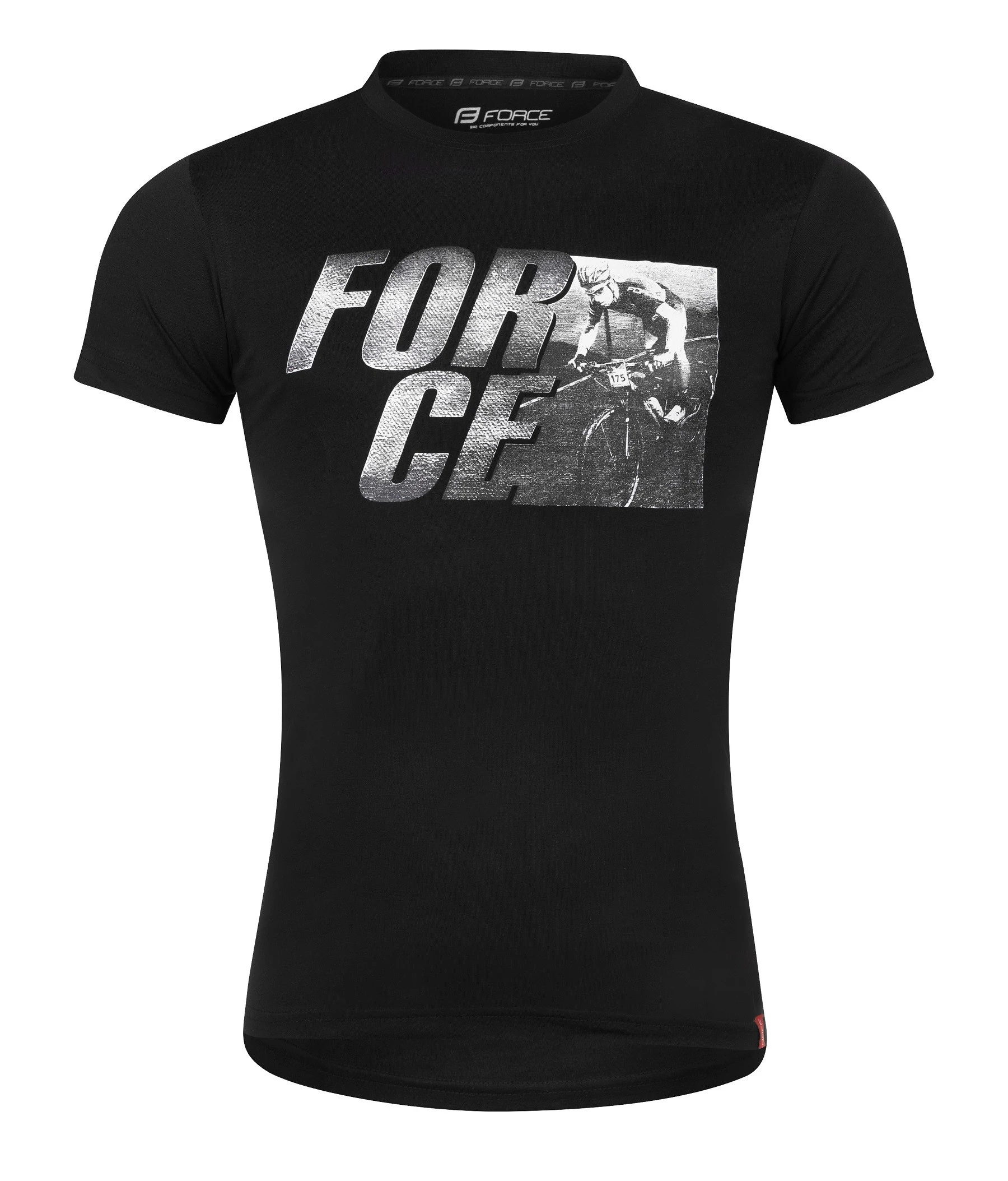 1. Tricou Force Spirit maneci scurte negru