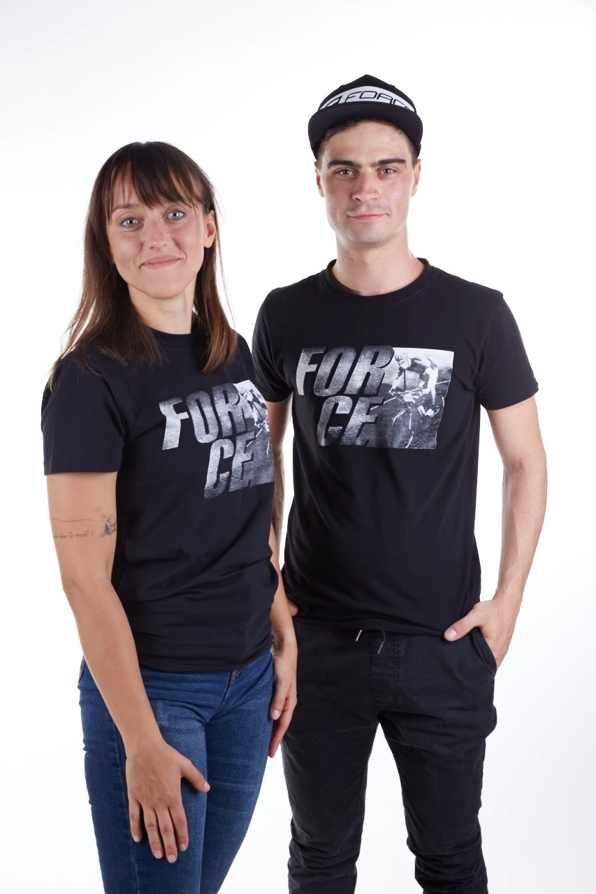 3. Tricou Force Spirit maneci scurte negru